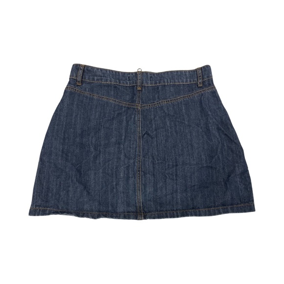Forever 21 Denim Jean Zip Front Mini Skirt Size Medium - Picture 2 of 3